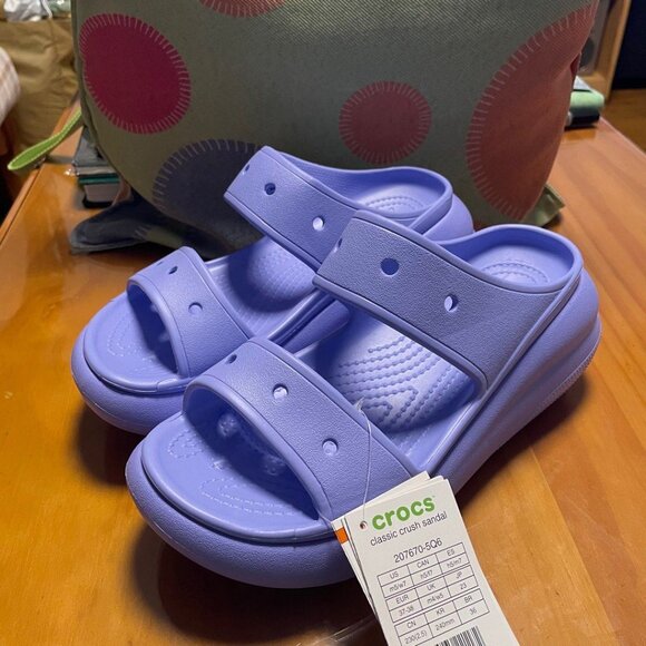 CROCS CRUSH SANDAL IN MOON JELLY - Picture 4 of 4